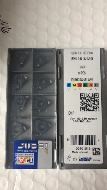 Iscar резьбовые вставки 16IRM1/1 25/1 5/1 75/2/2 5/3 3 5 IC908 16IRMAG60 IC908/16IRM AG55IC908 | Инструменты