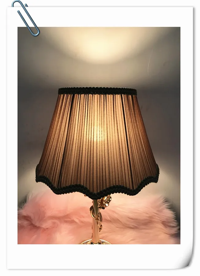 Metal Lampshade for table lamp wave pattern light cover fabric table lamp cover for bedroom sitting room decoration