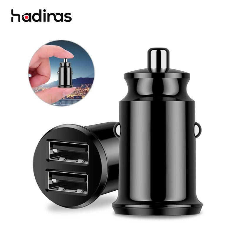 Мини USB Автомобильное зарядное устройство для мобильного телефона в машине 4.8A Быстрая зарядка автомобиля-зарядное устройство двойной USB автомобильный адаптер зарядного устройства для телефона 2 порта