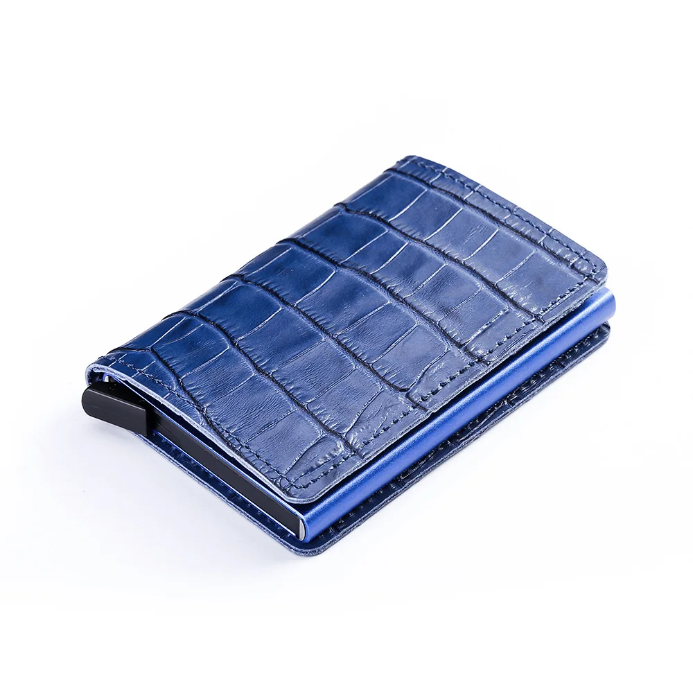 Новый держатель для карт из крокодиловой кожи RFID алюминиевый Высококачественный