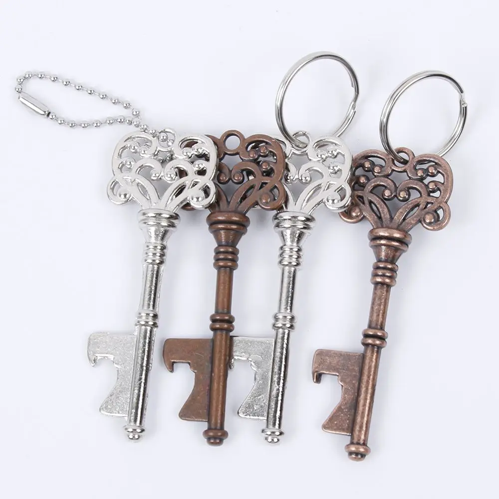 Key Shaped Bottle Opener Keychain - Zinc Alloy Copper Silver Color Key Ring Beer Opener - Unique and Creative Gift image 4