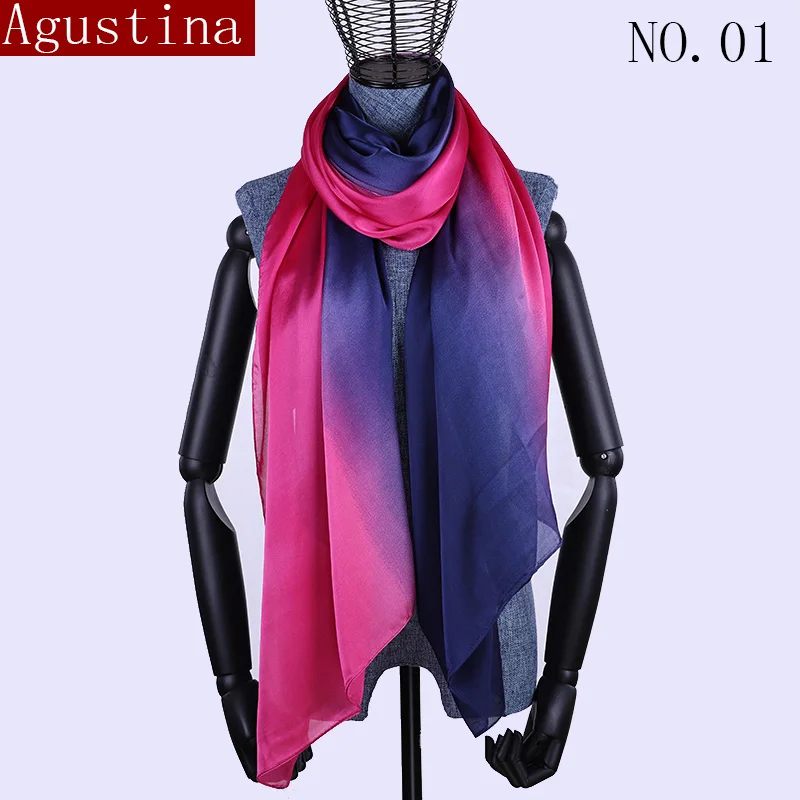 

100%Silk feeling scarf hijab scarves for women shawl wrap luxury fallow high designer brand quality fashion Print Soft long 2018