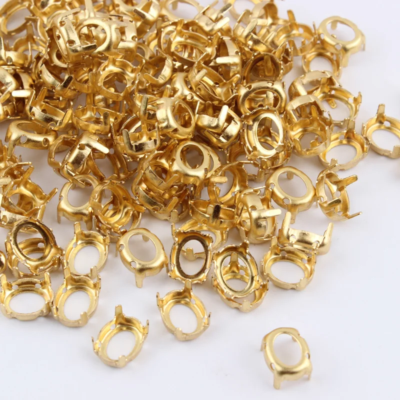 Hot Sale! Sew on Empty Claw Oval Gold/&quotk&quot Silver size 8*10 10*14 13*18 for Garment Accessories Free shipping | Дом и сад