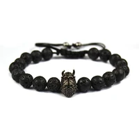 braided macrame bracelet men lava stone bracelet pulseira masculina jewelry beaded buddha bracelets men zirconia pulsera jewelry