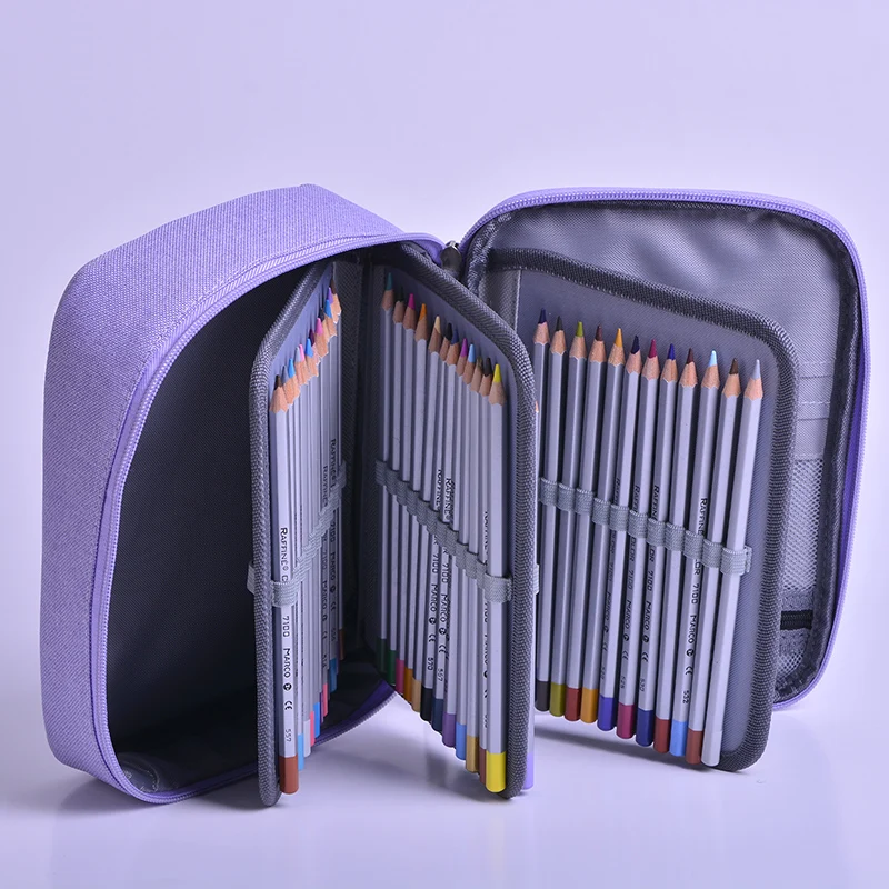 Пенал 72 Отверстия estuche Эсколар Pencilcase Trousse школьников stylo Оксфорд ETUI voor школы pennenzak Книги по искусству коробка для Карандаши