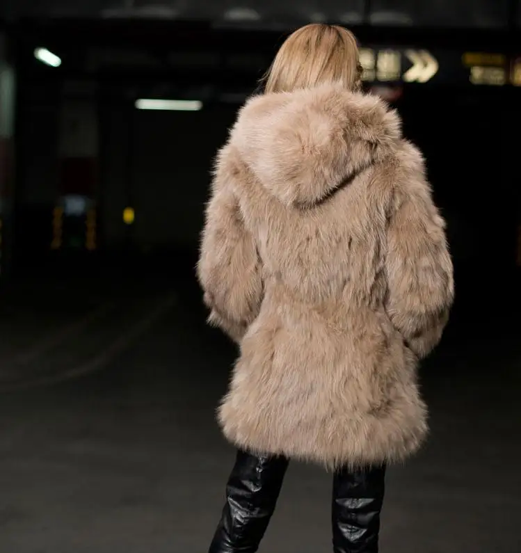 Новинка 2020 осенне зимнее пальто с капюшоном из искусственного меха женское