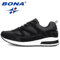 bona new basic style men running shoes outdoor activities jogging shoes suede mesh sneakers comfortable athletic shoes for men52
