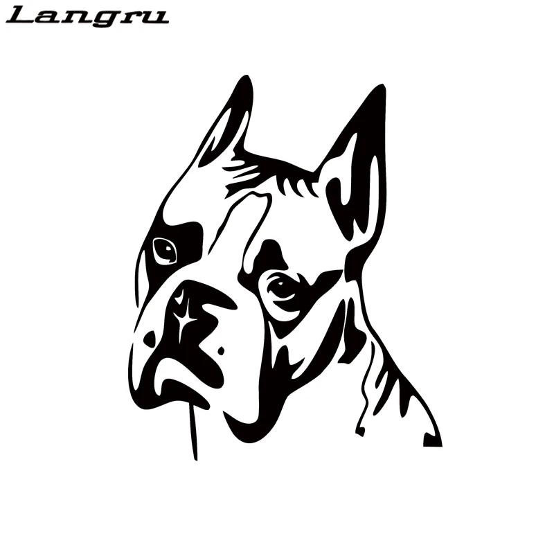 

Langru Cool Graphics Boxer Dog Pet Breed Vinyl Decal Cute Funny Car Stying Car Decorative Decals JDM
