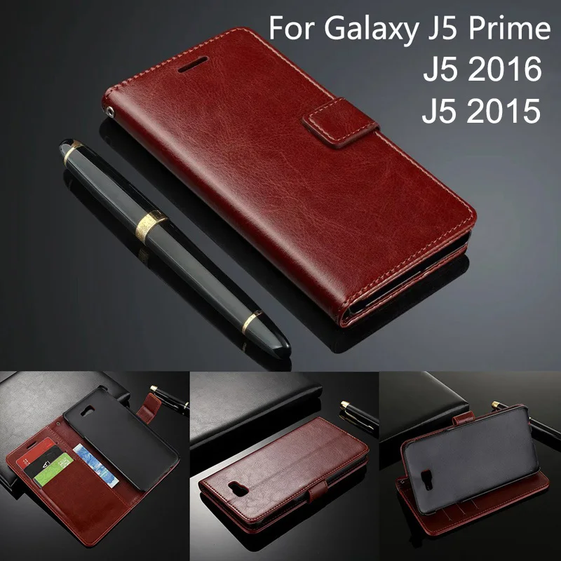 Кожаный чехол для Samsung Galaxy J5 Prime G570 sm G570f Ds откидная крышка 2016 J510F 2015 J500 кошелек