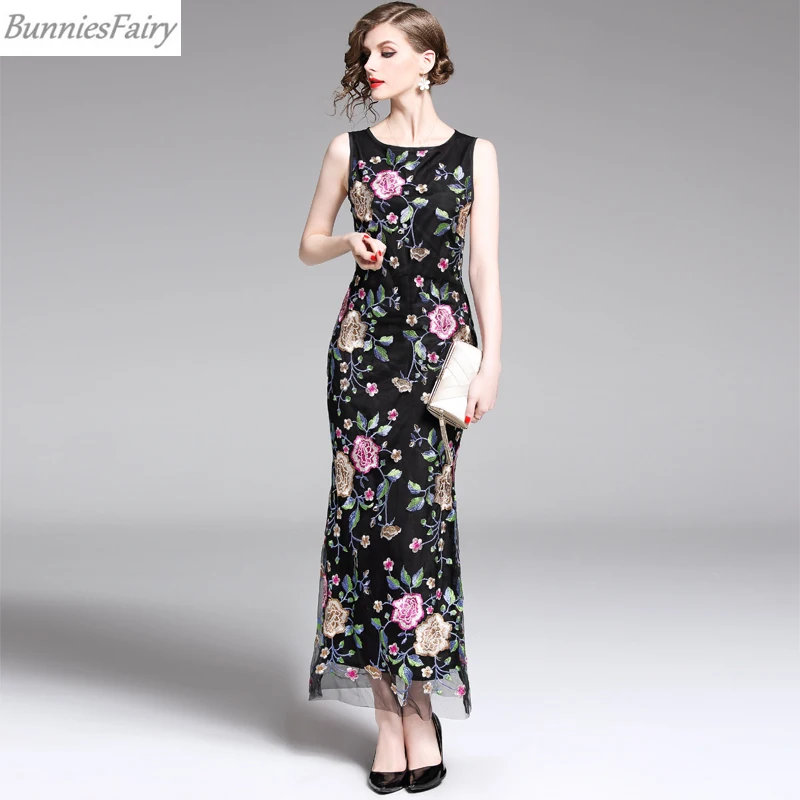 BunniesFairy Лето 2019 г. Для Женщин Тайский Этническая Стиль винтаж с цветочной вышивкой