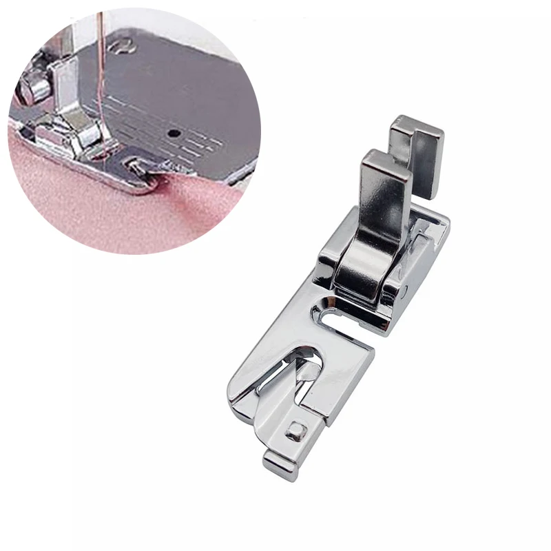

1Pcs Cloth DIY Crimping Sewing Machine Foot with Holder High Quality Metal Rolling Edge Household Sewing Machine Accessories