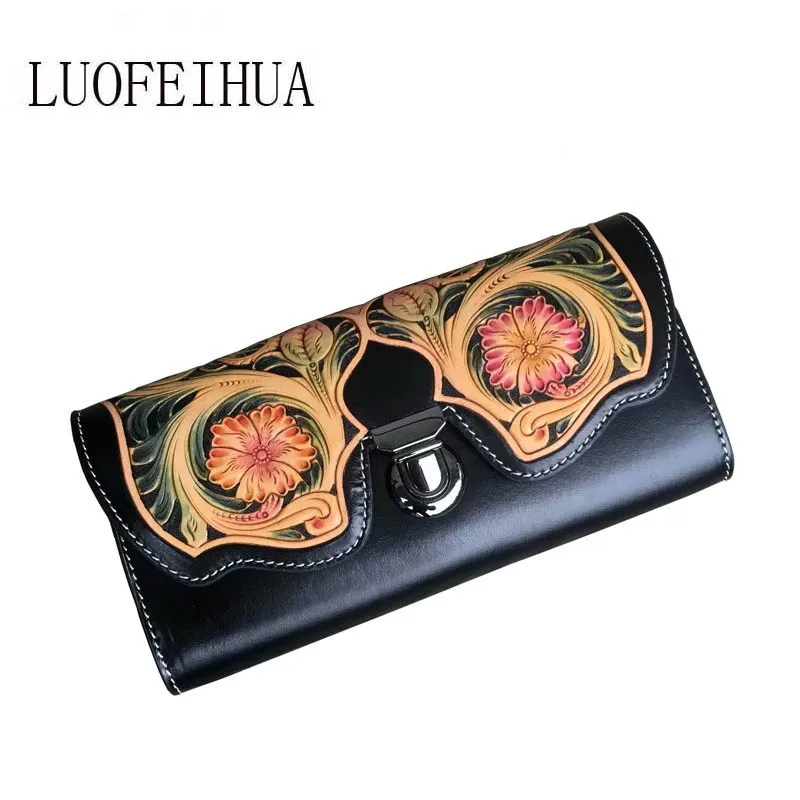 LUOFEIHUA 2019 Новая высококачественная кожаная сумка на плечо с резным тиснением
