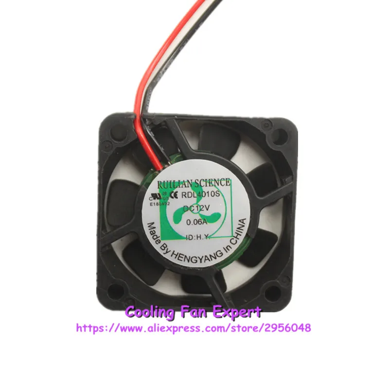 Ruilian Science RDL4010S тихий вентилятор охлаждения DC 12V 0.06A 4010 4 см 40*40*10 мм 2 провода|wire 2|wire