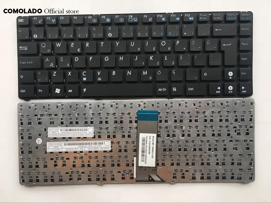 TR Турецкая клавиатура для ASUS EEEPC EPC 1215P 1225B 1215 1215T 1215N 1215B 1225C черная без рамки