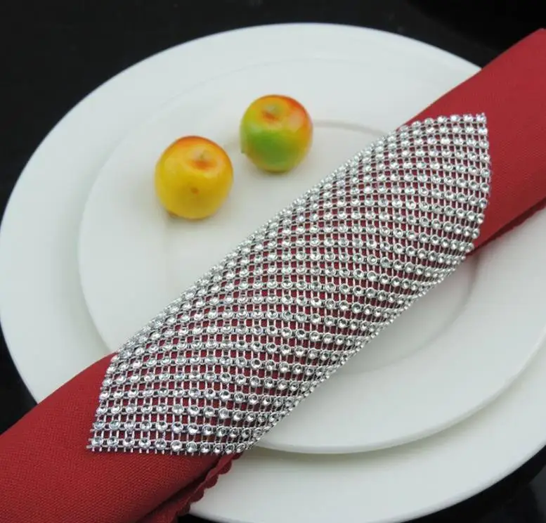 Кристальная сетка оберточная салфетка держатель кольца стол салфетки Пряжка