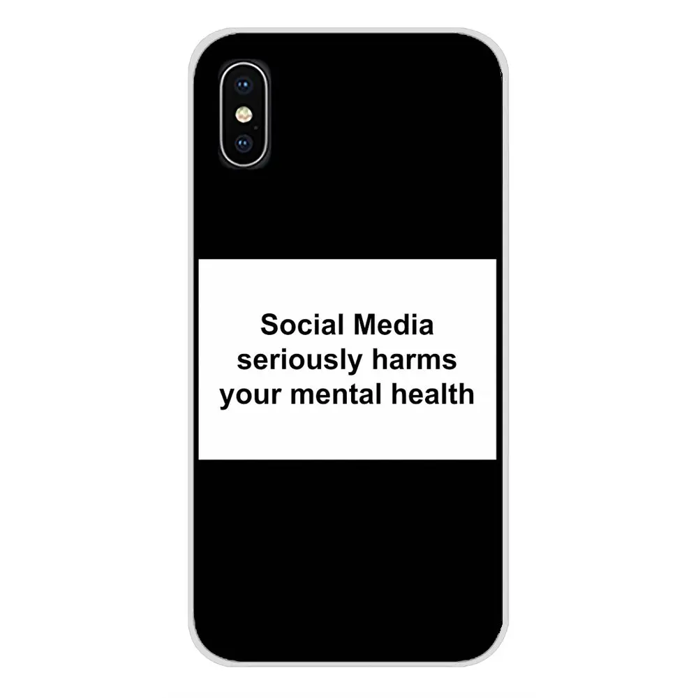 Чехол для мобильного телефона Samsung Galaxy S4 S5 MINI S6 S7 edge S8 S9 S10 Plus Note 3 4 5 8 9 social media harms your