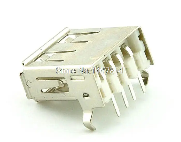 

10 шт., 4-контактный разъем USB типа А, 90 градусов