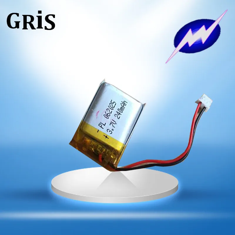 

Bluetooth polymer batteries, 062025 240mAH remote control aircraft, 602025 power models, model batteries Rechargeable Li-ion Cel