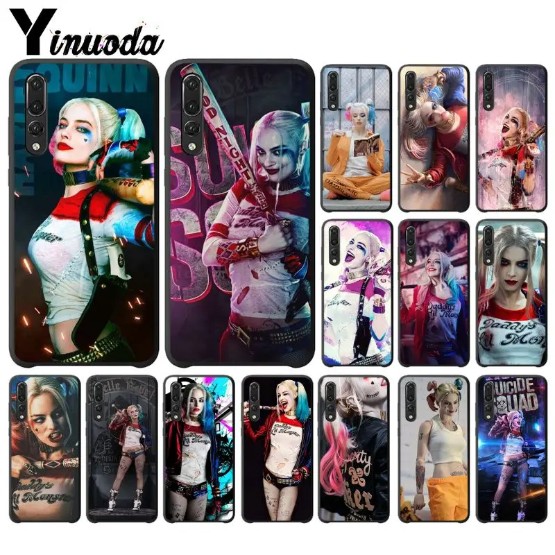 Yinuoda harley quinn TPU черный чехол для телефона Huawei P9 P10 Plus Mate9 10 Mate10 Lite P20 Pro Honor10 | Мобильные