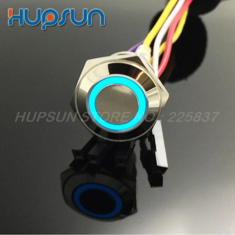 20pc waterproof LED 5v 2a 16mm metal computer PC power pushbutton switch momentary push button w/ 60cm motherboard wire | Обустройство