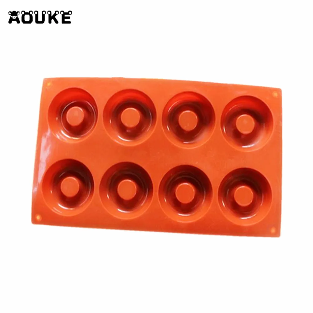 8-Hole форма для пончиков Chocolate силиконовая льда Cube формочки печенья пудинга мыла Mold