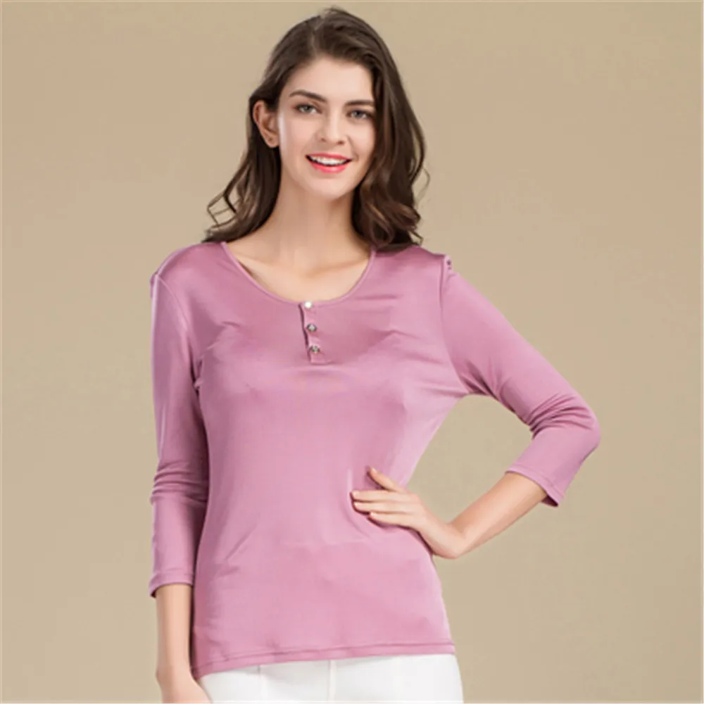 Высокое качество вся природа оригинальный дизайн с круглым вырезом кнопку рукав