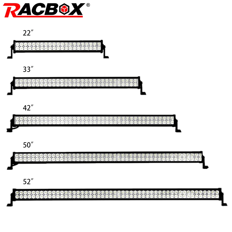 RACBOX двухрядный прямой светодиодный рабочий светильник 22 32 42 50 52 дюйма 120 Вт 180 240 300