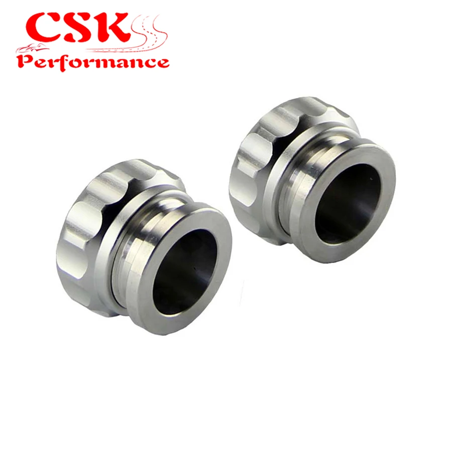2Pcs 1&quot 25.4mm Aluminium Alloy Weld On Filler Neck And Cap Oil Fuel Water Tank silver / Black |