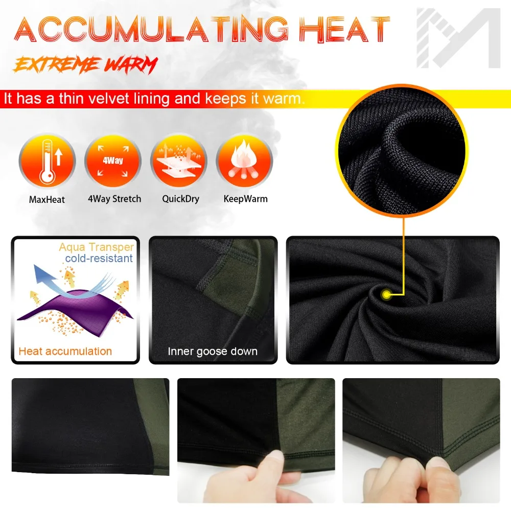 Для мужчин Термальность комплект нижнего белья влагу кальсоны быстросохнущая