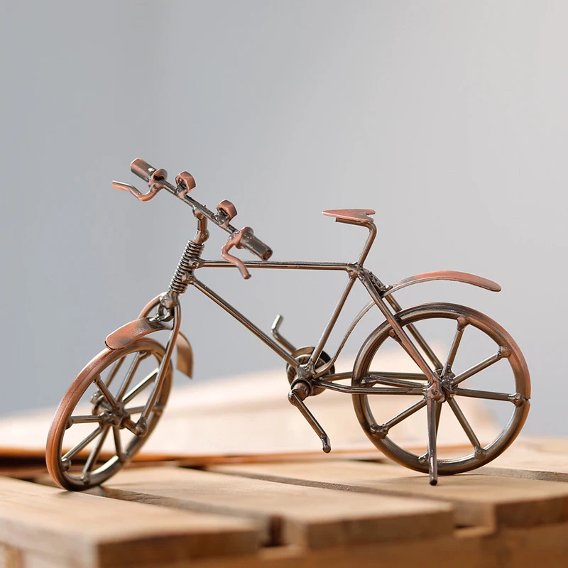 Креативный Ретро дизайн велосипедная модель украшения мини велосипед сплав