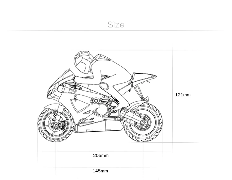 ALZRC-RIDER R-100 1/10 масштабированный Радиоуправляемый мотоцикл