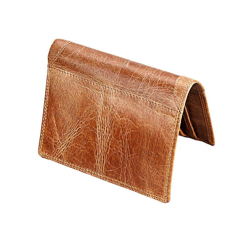 Men's Wallet Anti-theft Brush Anti-RFID Cow Leather Multi-function Vertical Purse | Багаж и сумки