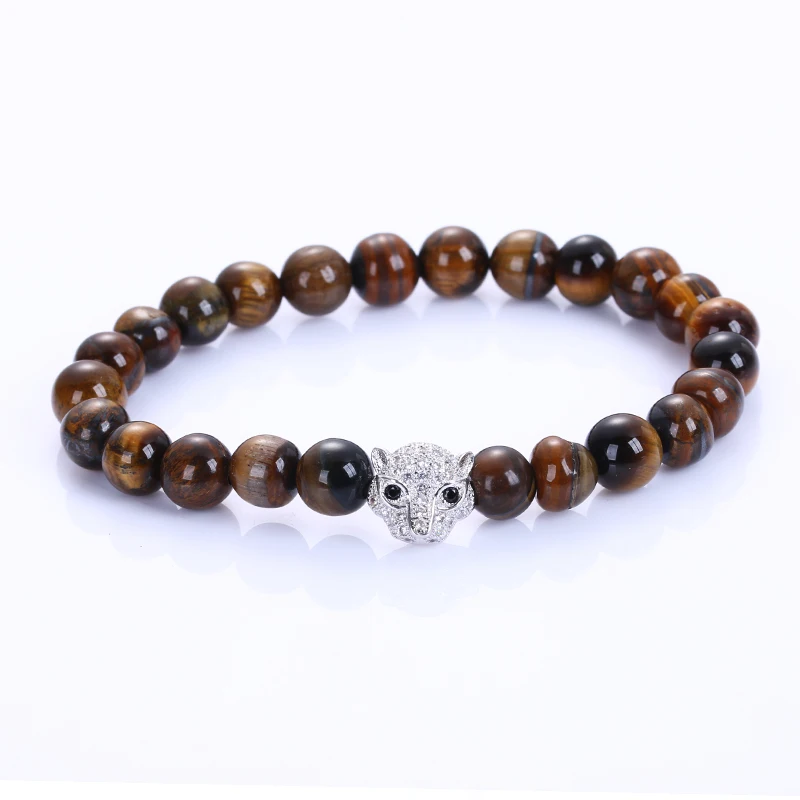 Новое поступление браслет из натурального белого камня тигровый глаз бисера с