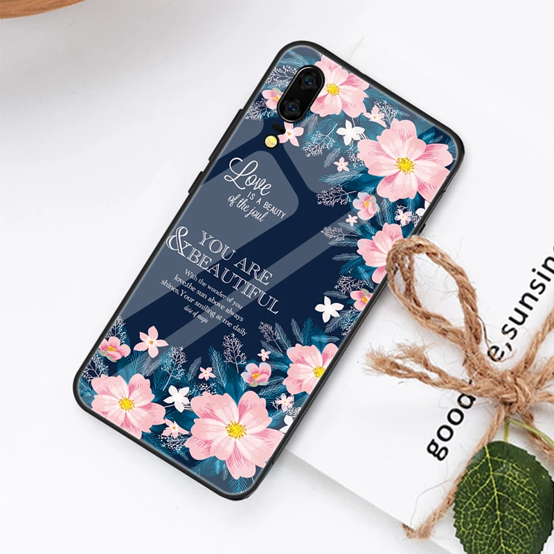 Чехол из закаленного стекла для huawei P20 Lite P20 Pro Nova 3 3i mate 20 P30 Pro P30 Love Heart полная защита для Honor 8X чехол