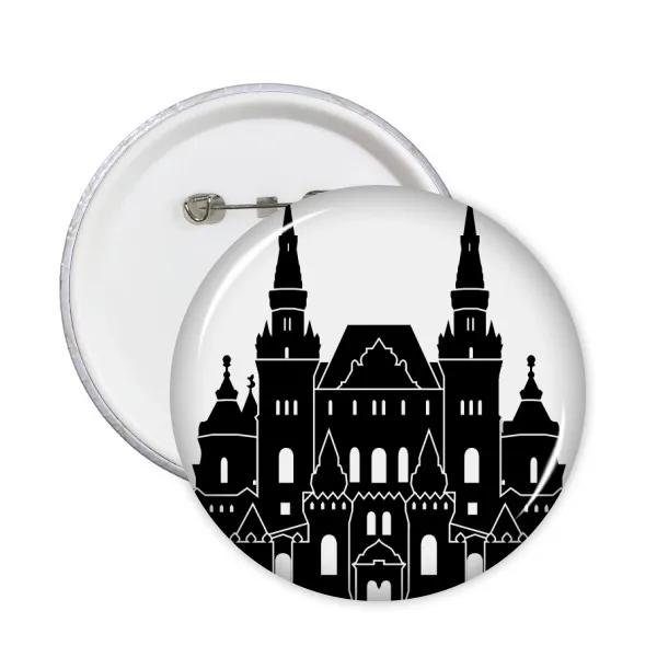 5 шт. круглая брошь с узором в виде силуэтов Музея естественной истории России|badge