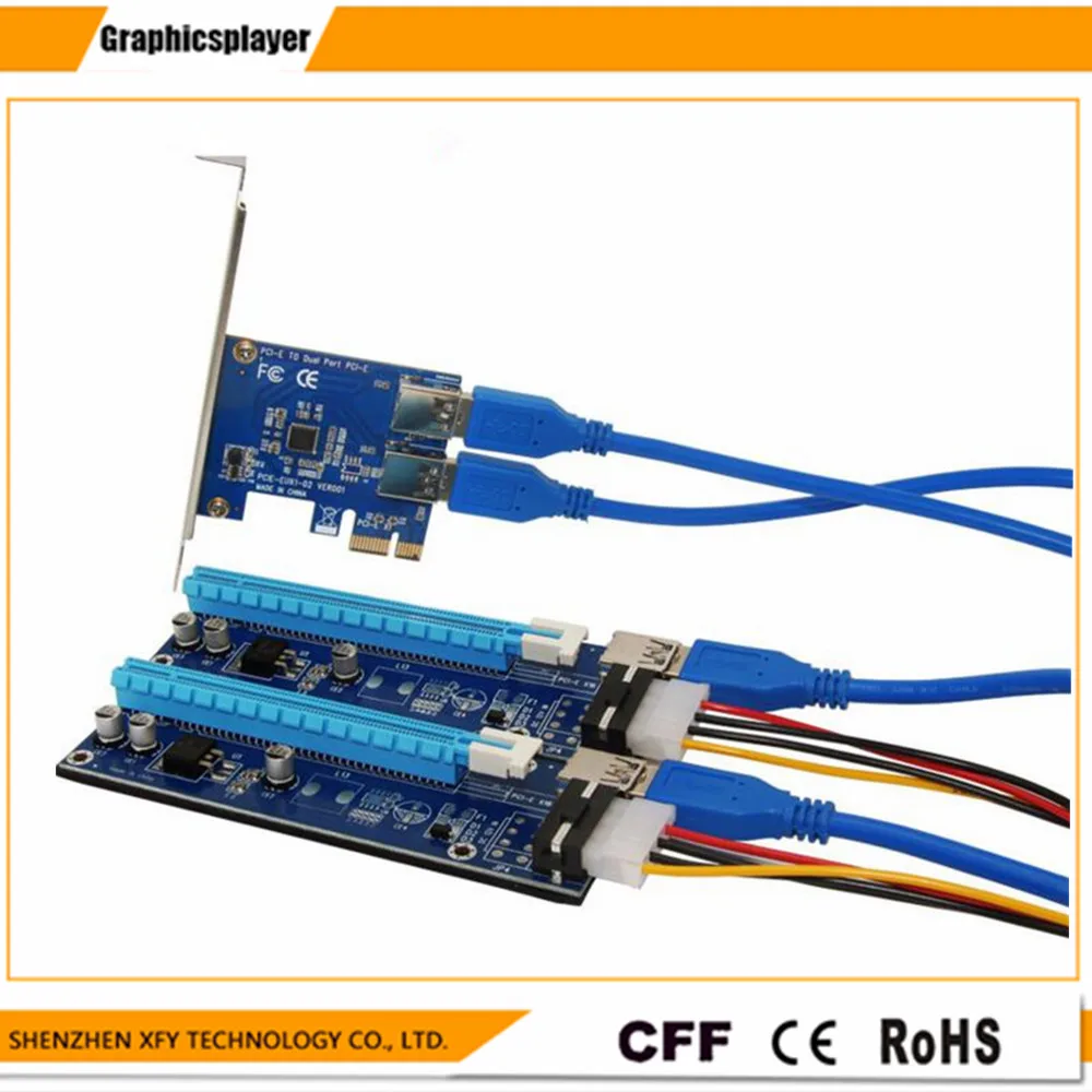 Новая карта PCIe 1 2 PCI express 16X Слоты Riser card E 1X к внешнему e слот адаптер порт