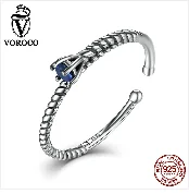VOROCO,, настоящее 925 пробы, серебряные, винтажные, Лондонский город, кольца для женщин, модные, вечерние, свадебные, роскошные, хорошее ювелирное изделие, подарок BKR474