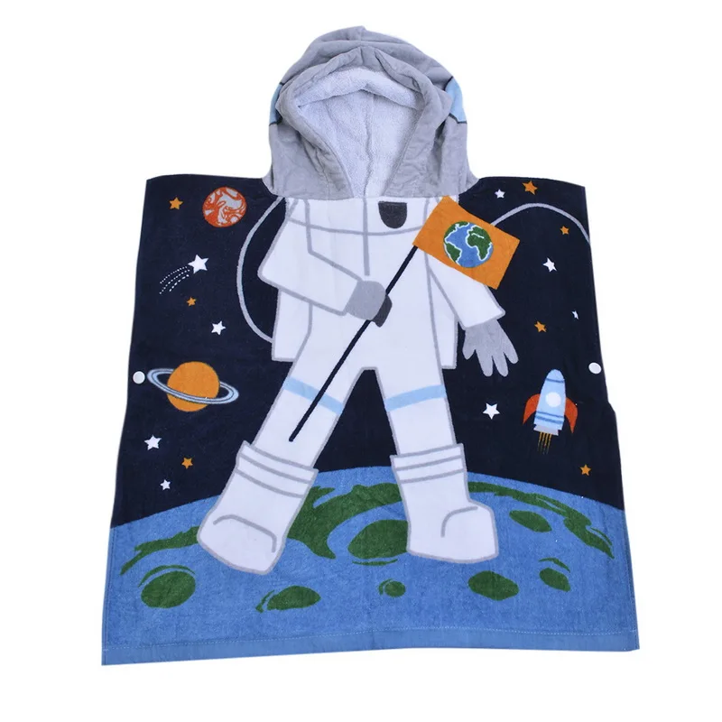 Urijk Microfiber Fabric Beach Towel Hooded Cartoon Kids Bath Water Absorbent For Children 145x70cm | Дом и сад