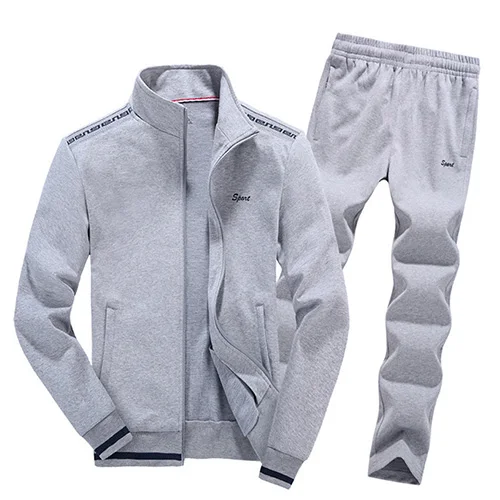 gray Весенний костюм для отдыха, Униформа, костюм для мужчин, Дворцовый мужской спортивный костюм, набор, МОЛОДЕЖНЫЙ мужской спортивный костюм, мужские спортивные костюмы, большой размер 115zr - Цвет: gray