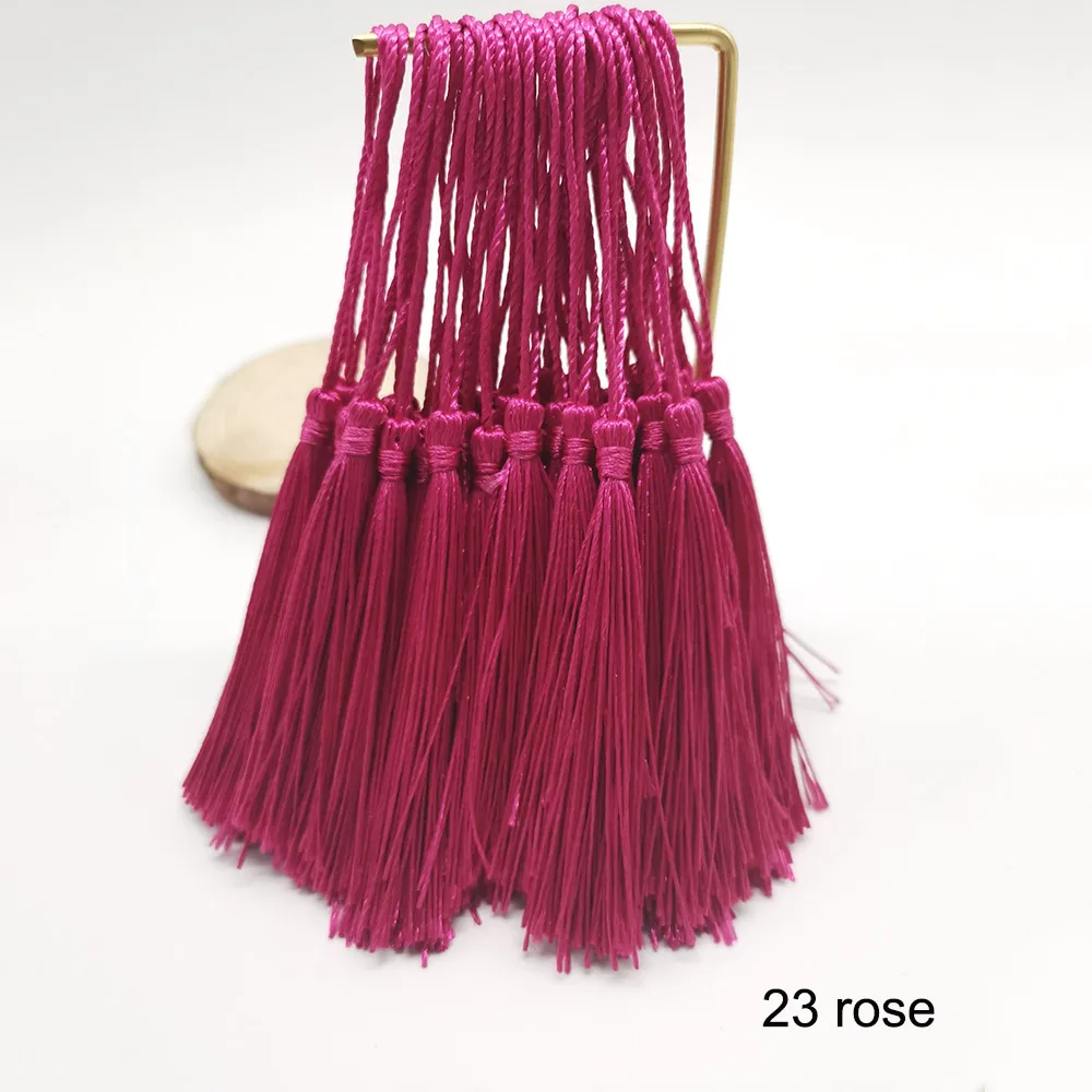 23 rose 32 шт., 32 цвета, 7 см, Висячие веревочки, шелковые кисточки, бахрома, шитье, Банг, кисточка для украшения ключей, кисточки для самостоятельного изготовления, Украшения, Аксессуары для штор - Цвет: 23 rose
