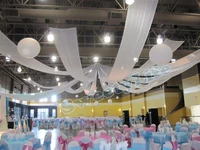 Wedding 12 pieces Ceiling Drape Canopy Drapery for decoration Pure White Roof decoration Banquet supply