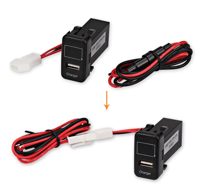 Автомобильное зарядное устройство для телефона с USB портом и вольтметром