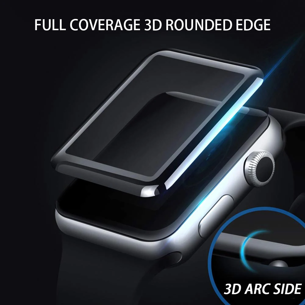 Ascromy 2PCS For Apple Watch Serie 4 44MM Screen Protector Tempered Glass ScreenProtector Film iWatch 40mm Accessories | Электроника