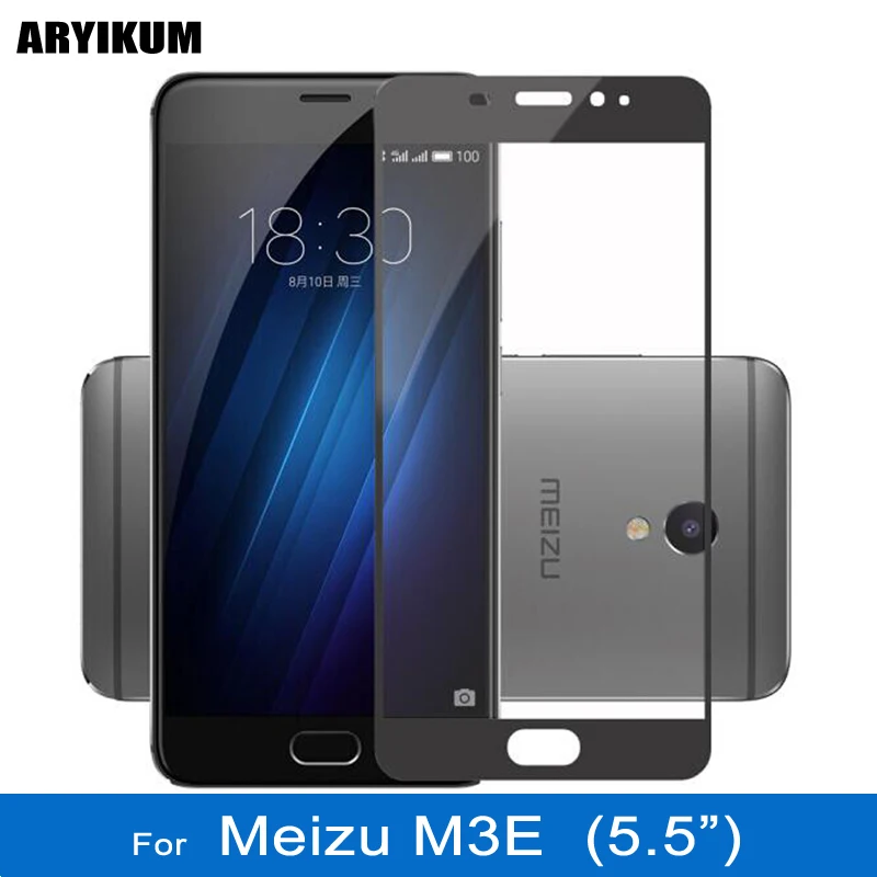 9H 2.5D HD цветное закаленное стекло для Meizu M3E защита экрана полное покрытие Передняя