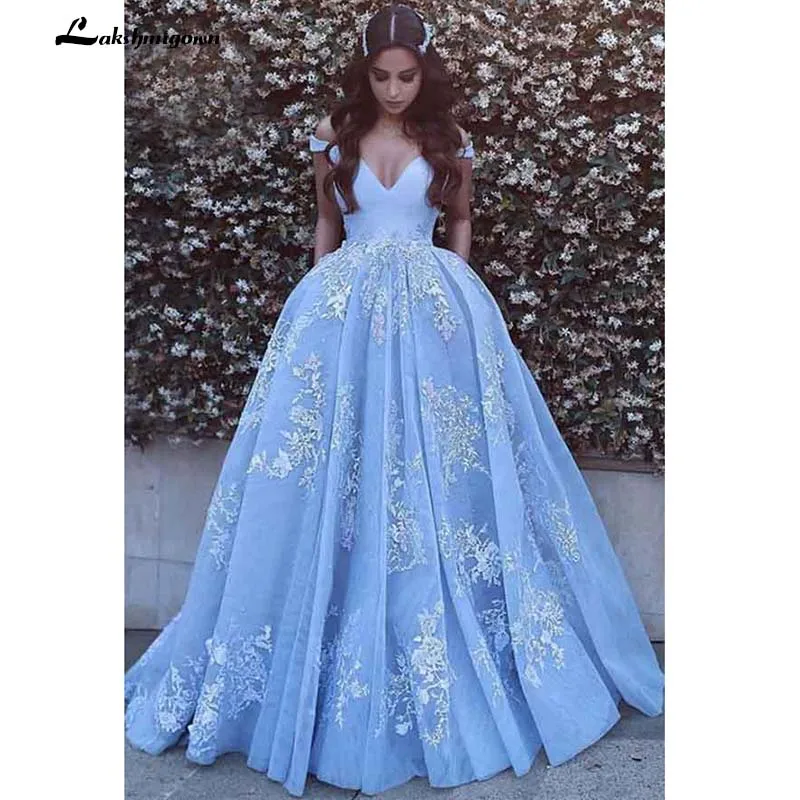 Привлекательное синее бальное платье кружевное свадебное арабское