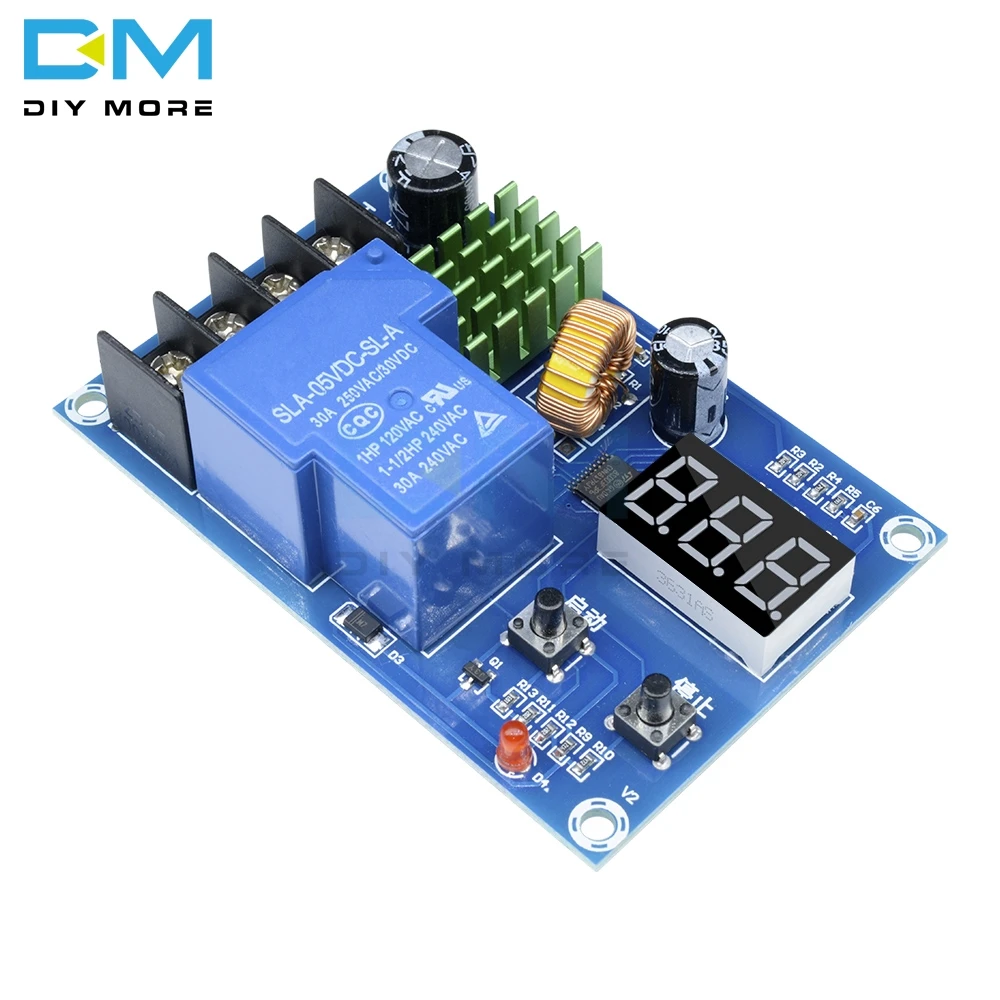 XH-M604 18650 Lithium Battery Charging Control Board DC 6-60V Li-ion Lead Acid Battery Charge Protection 12V Digital Voltmeter