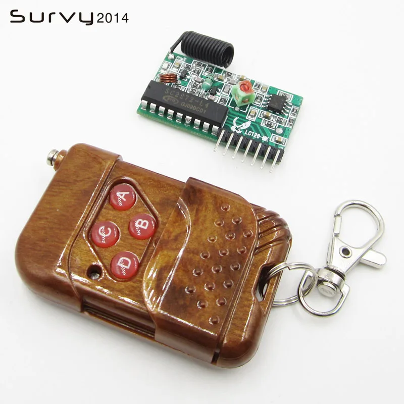 1set IC 2262/2272 4 Channel 315Mhz Key Wireless Remote Control Kits Receiver module For arduino | Электронные компоненты и