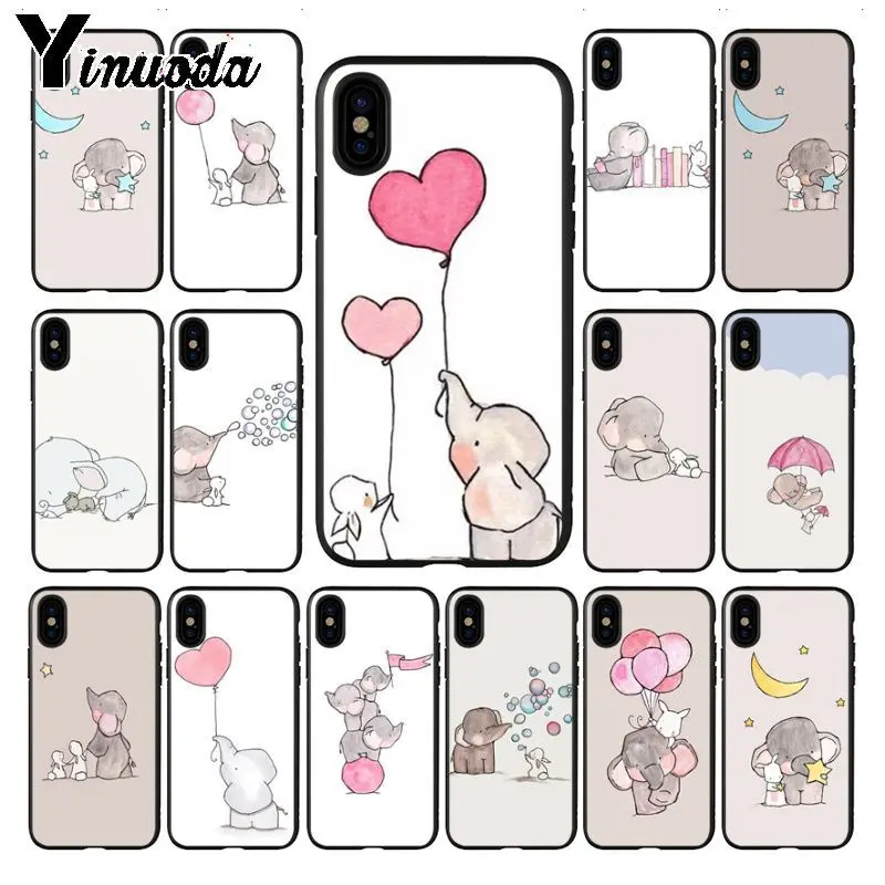 Yinuoda мультяшный Маленький принц слон ТПУ черный чехол для телефона оболочка iPhone 6S