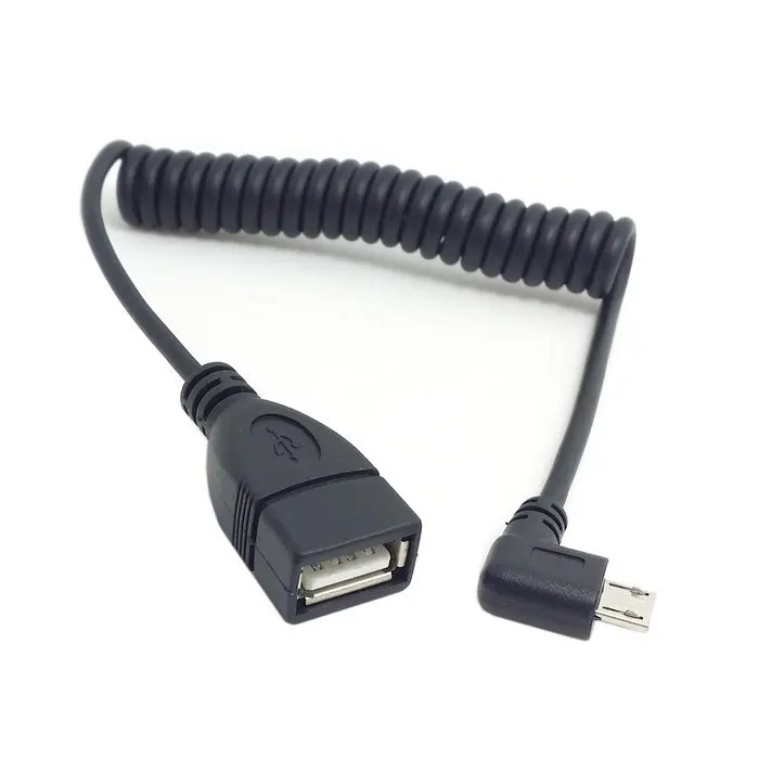 100 шт. см 1 м 90 градусов прямоугольный Micro USB 5-контактный OTG-разъем к USB-разъему Мама