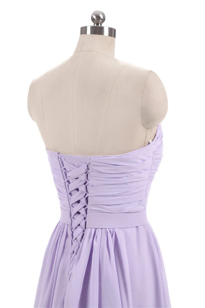 Gardlilac Лавандовое розовое длинное платье подружки невесты шифоновое